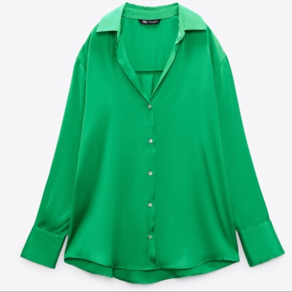 Zara satin shirt size M